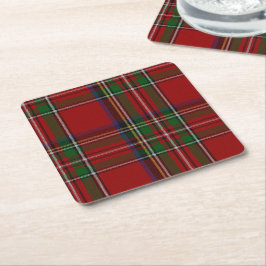 Posavasos Cuadrado De Papel Real Stewart Plaid Paper Coasters