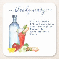 Receta de Acuarela de Cóctel Bebida Mixta Bloody M