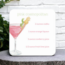 Receta de Cóctel Cosmopolitan Acuarela