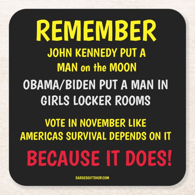 POSAVASOS CUADRADO DE PAPEL RECUERDA VOTAR (Anverso)