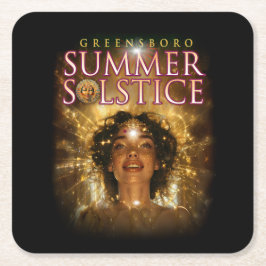 Posavasos Cuadrado De Papel Recuerdo del Festival de Solsticio de Verano de Gr