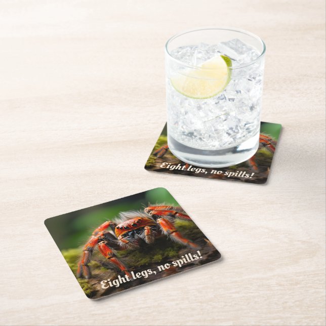 Posavasos Cuadrado De Papel 🕷️ Red Arachnid Marvel (In situ)