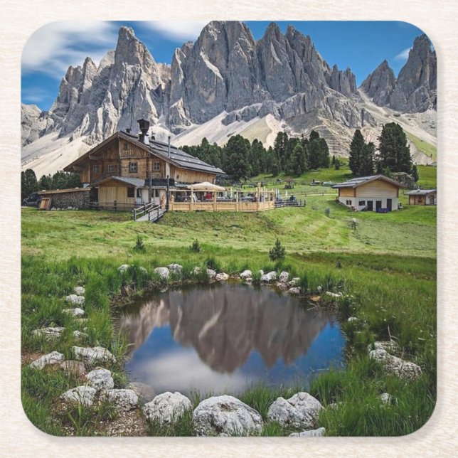 Posavasos Cuadrado De Papel Reflexiones del Rancho (Anverso)