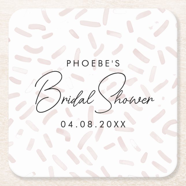 Posavasos Cuadrado De Papel Regadera de Fresa Atrapada Coaster (Anverso)