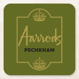 Posavasos Cuadrado De Papel Regalo clásico británico de Novedad