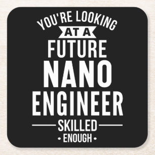 Posavasos Cuadrado De Papel Regalo de ingeniero de NANO