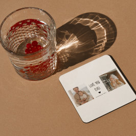 Posavasos Cuadrado De Papel Regalo de moderna foto de grupo y de amor para tu 