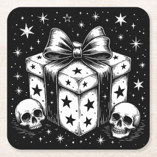Posavasos Cuadrado De Papel Regalo espeluznante
