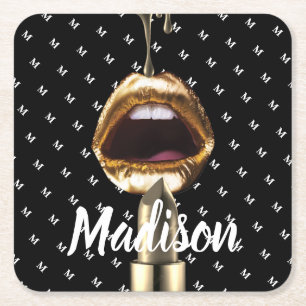 Posavasos Cuadrado De Papel Regalo personalizado para cumpleaños, novia, Boda