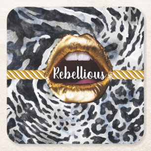 Posavasos Cuadrado De Papel Regalo personalizado para cumpleaños, novia, Boda