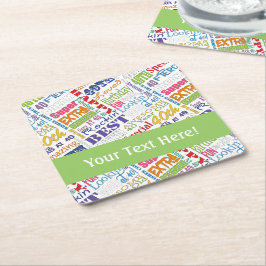 Posavasos Cuadrado De Papel Regalos Únicos Y Especiales De Fiestas De Cumpleañ