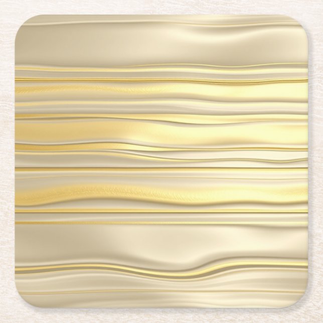 Posavasos Cuadrado De Papel Relieve metalizado plateado de Relieve metalizado  (Anverso)