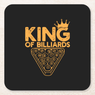 Posavasos Cuadrado De Papel Reproductor de Billiards Rey De Billetes