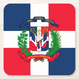 Posavasos Cuadrado De Papel República Dominicana