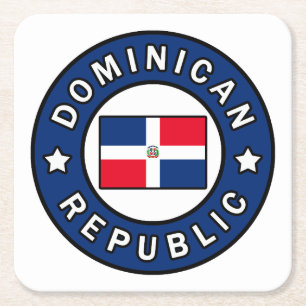 Posavasos Cuadrado De Papel República Dominicana