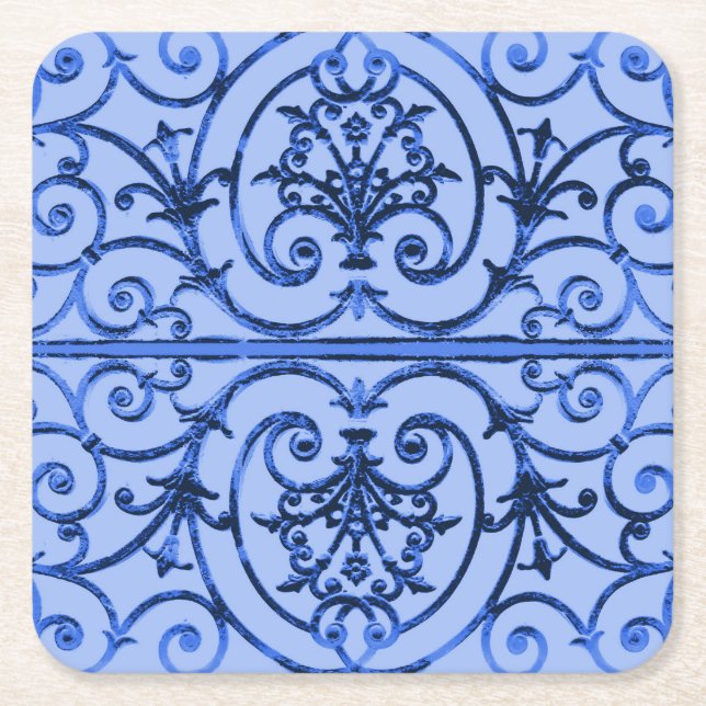 Posavasos Cuadrado De Papel Resaltar hierro (Anverso)