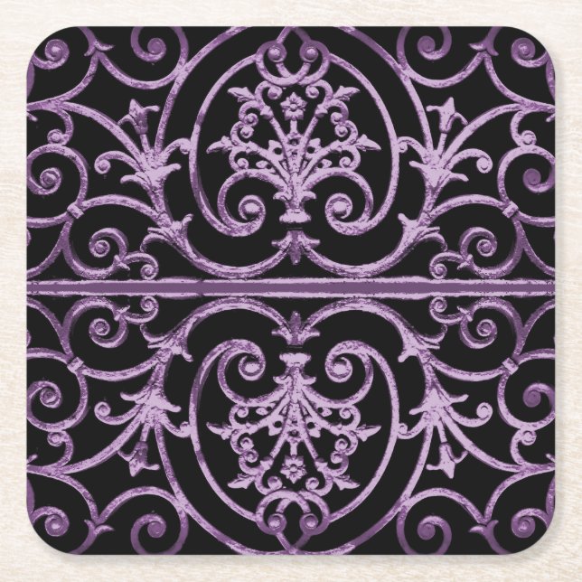 Posavasos Cuadrado De Papel Resaltar hierro (Anverso)