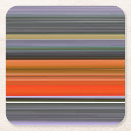 Posavasos Cuadrado De Papel Resumen #1: Naranja y gris