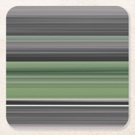 Posavasos Cuadrado De Papel Resumen #1: Verde oliva y gris