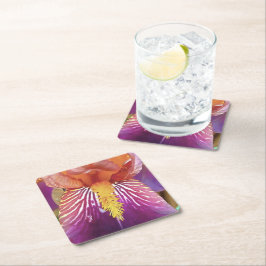 Posavasos Cuadrado De Papel Resumen artístico de Iris claro