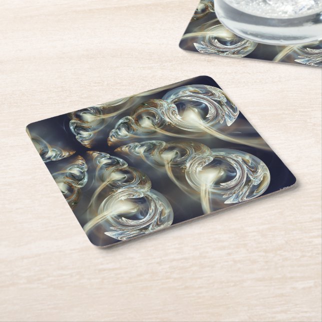 Posavasos Cuadrado De Papel Resumen de principiantes (En perspectiva)