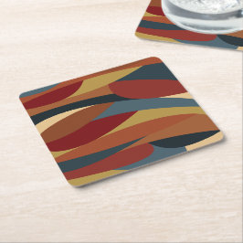 Posavasos Cuadrado De Papel Resumen del estilo de vidrio templado geométrico o