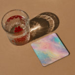 Posavasos Cuadrado De Papel Resumen Purpurina Pastel patrón sin soldadura<br><div class="desc">Resumen de un patrón impecable de purpurina pastel con rosa,  azul y oro.</div>