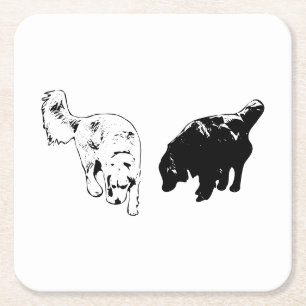 Posavasos Cuadrado De Papel Retorno de tabla de brillo — Recuperar Duo