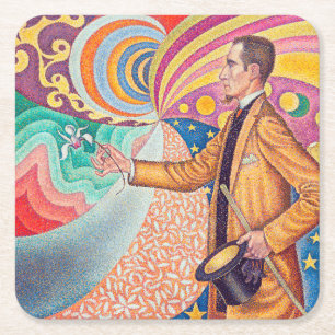 Posavasos Cuadrado De Papel Retrato de Félix Feneon, Signac