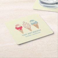 Retro Crema de Hielo Cone 80 Personalizado de cump