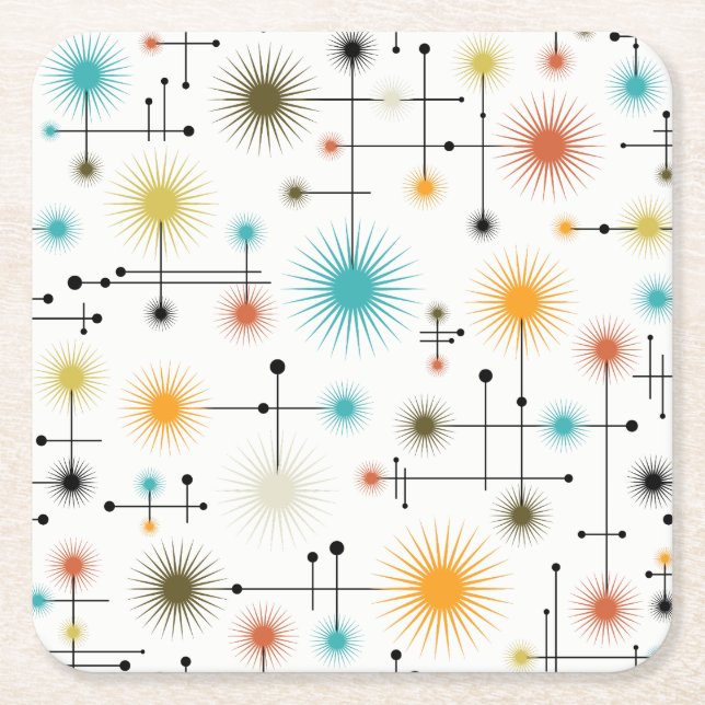 Posavasos Cuadrado De Papel ¡Retro Empieza A Ir! (Anverso)