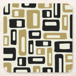 Posavasos Cuadrado De Papel Retro Mid Century Moderno