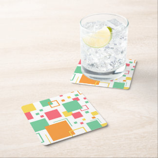 Posavasos Cuadrado De Papel Retro Mod Citrus
