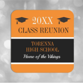 Posavasos Cuadrado De Papel ¡Reunión de clase! PERSONALIZAR Sus COASTERS Reuni