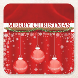 POSAVASOS CUADRADO DE PAPEL REUNIÓN DE NAVIDADES SUZANNE ELIZABETH