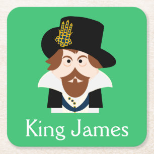 Posavasos Cuadrado De Papel Rey James VI de Escocia y James I de Inglaterra