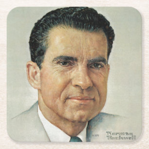 Posavasos Cuadrado De Papel Richard Milhouse Nixon
