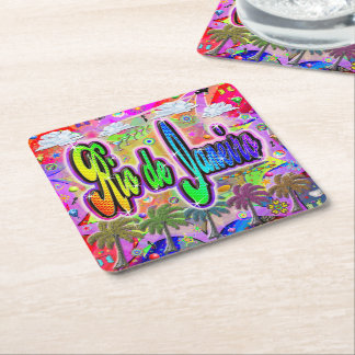 Posavasos Cuadrado De Papel Rio de Janeiro Vista Express Coaster