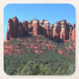 Posavasos Cuadrado De Papel Roca de café II en Sedona Arizona