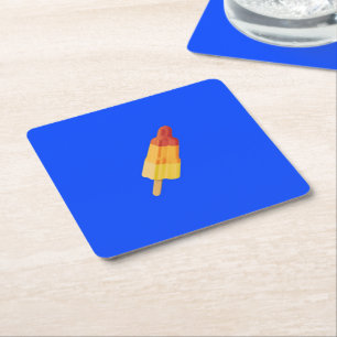 Posavasos Cuadrado De Papel Roca helada