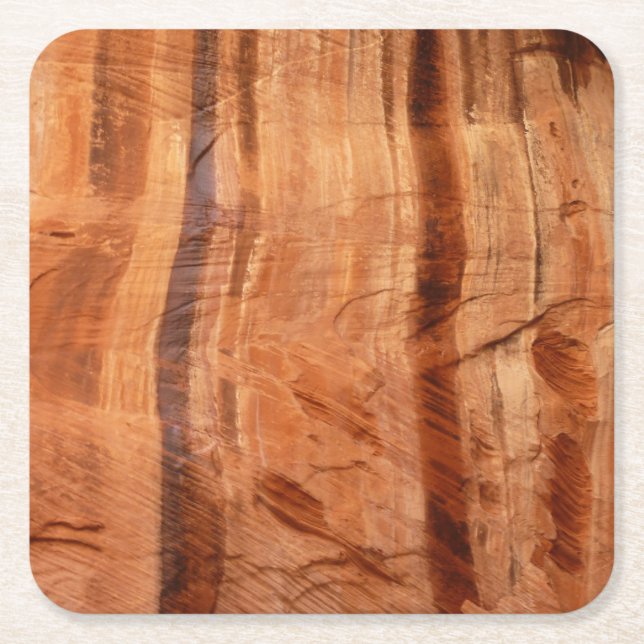 Posavasos Cuadrado De Papel Rock a rayas de doble arco Alcove II en Sión (Anverso)