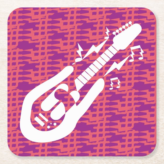 POSAVASOS CUADRADO DE PAPEL ROCKERUM MAGNET ROCK BY MASANSER PIXELAT (Anverso)