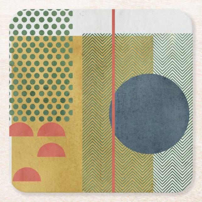 Posavasos Cuadrado De Papel Rojo solar IV (Anverso)