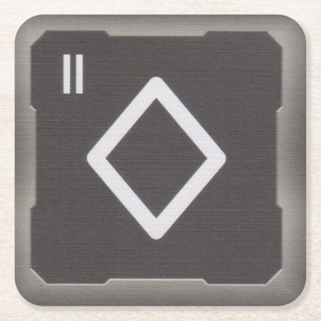 Posavasos Cuadrado De Papel Rollo para la galaxia (Anverso)