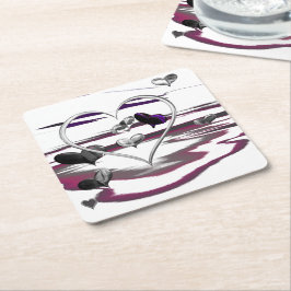 Posavasos Cuadrado De Papel Romance futurista