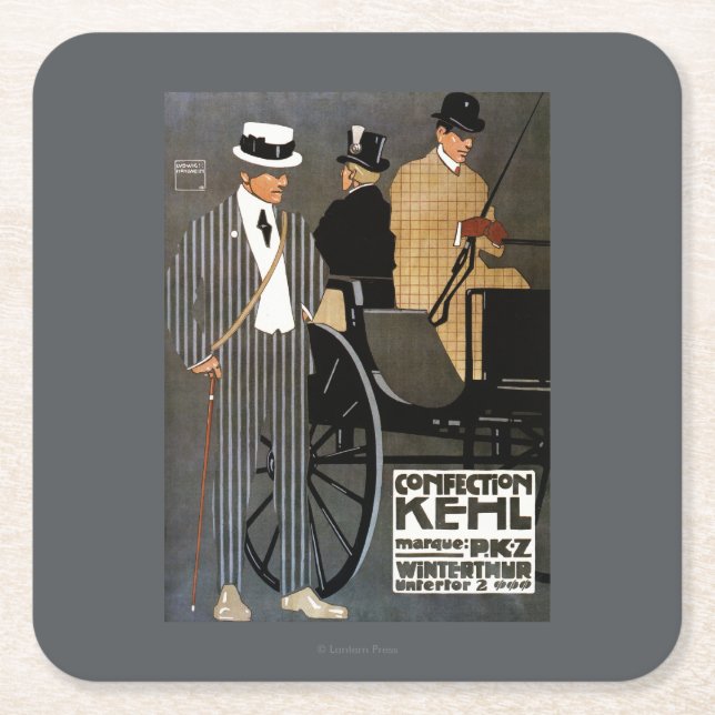 Posavasos Cuadrado De Papel Ropa de los caballeros de Kehl de los dulces (Anverso)