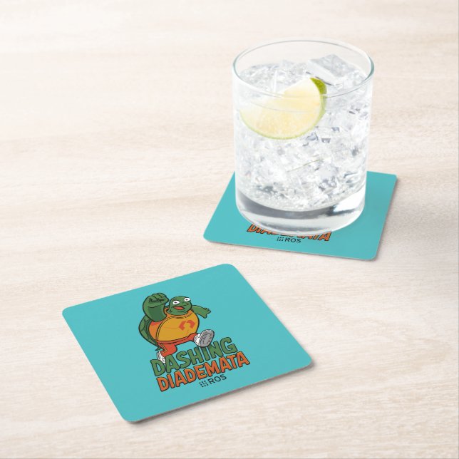 Posavasos Cuadrado De Papel ROS 2 Dashing Diademata (In situ)