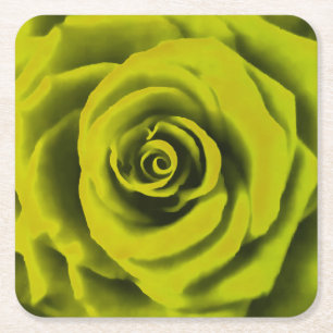 Posavasos Cuadrado De Papel Rosa amarillo grande