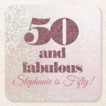 Rosa Gold 50 y Fabuloso Elegante 50 cumpleaños