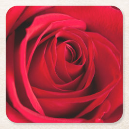 Posavasos Cuadrado De Papel Rosa rojo